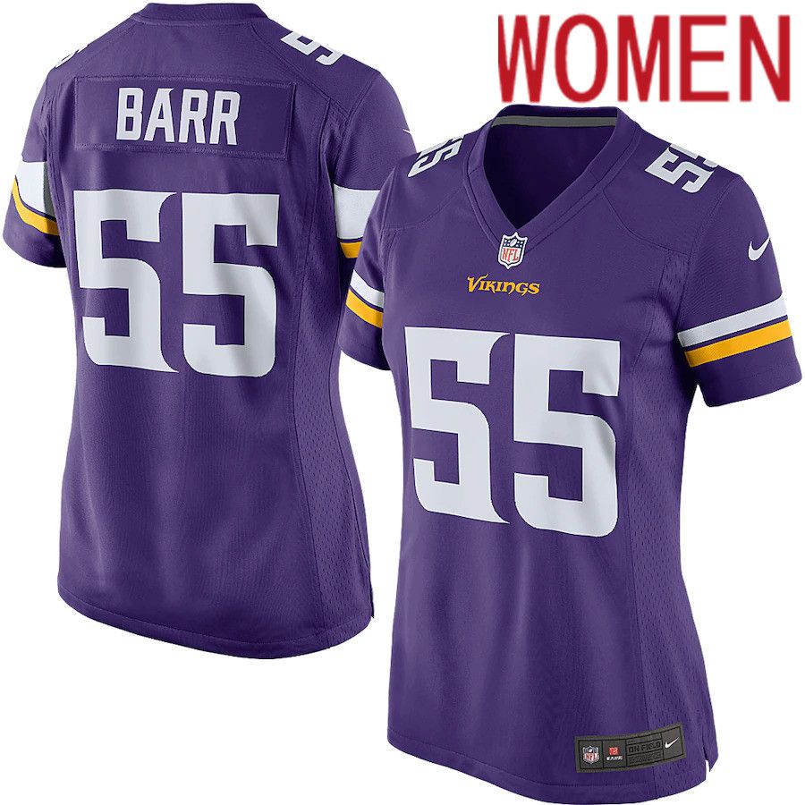 Women Minnesota Vikings #55 Anthony Barr Nike Purple Game Player NFL Jersey